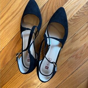 IDIFU Black Strappy Heels